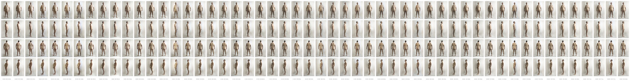 Steve Giasson. Performance invisible n&deg; 164 (Se faire petit). D&rsquo;apr&egrave;s Eleanor Antin. CARVING: A Traditional Sculpture. 1972. D&rsquo;apr&egrave;s Bill Vazan. Weight Loss Project. 1961 - en cours. Conception, r&eacute;alisation, performance : Steve Giasson. Cr&eacute;dit photographique : Steve Giasson et Martin Vinette. Retouches photographiques : Philip Gagnon. Montage&nbsp;photographique : Daniel Roy. 25 mai 2018 - 15 juin 2019.